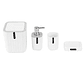 Set De Baño 4 Piezas Blanco Accesorios - Miniatura 1
