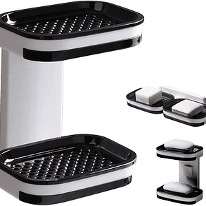 Repisa Jabonera De Baño Con Doble Repisa