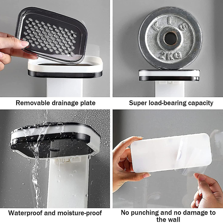 Repisa Jabonera De Baño Con Doble Repisa 2