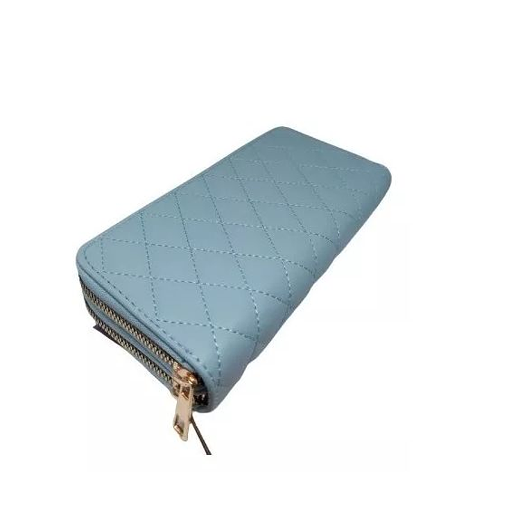 Billetera Cartera Monedero Mujer Elegante Celeste 2