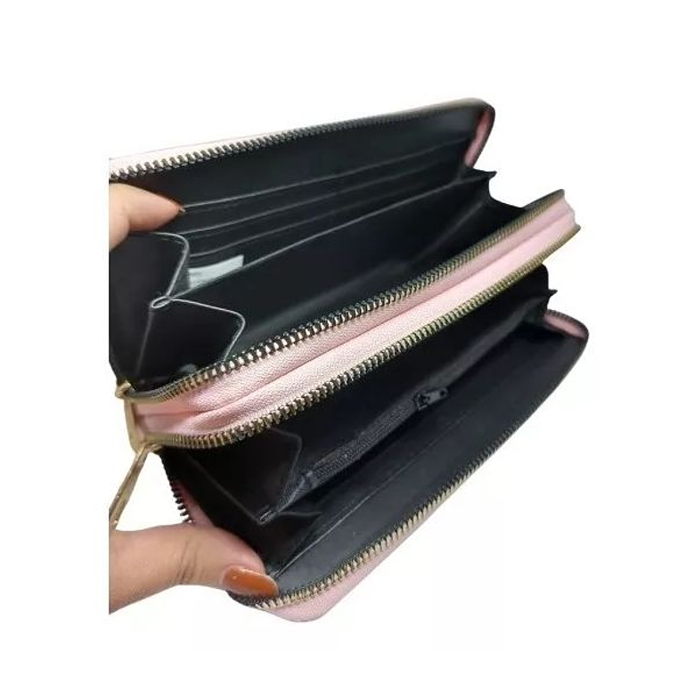 Billetera Cartera Monedero Mujer Elegante Rosada 2