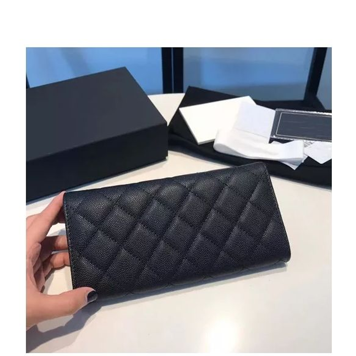 Billetera Cartera Monedero Mujer Elegante Negro 1