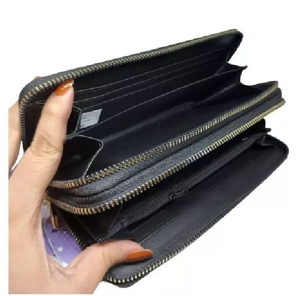 Billetera Cartera Monedero Mujer Elegante Negro 2