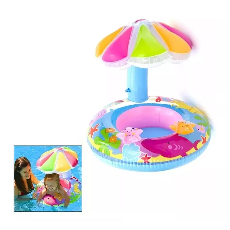 Flotador Sombrilla Playa Piscina Bebé Verano 4