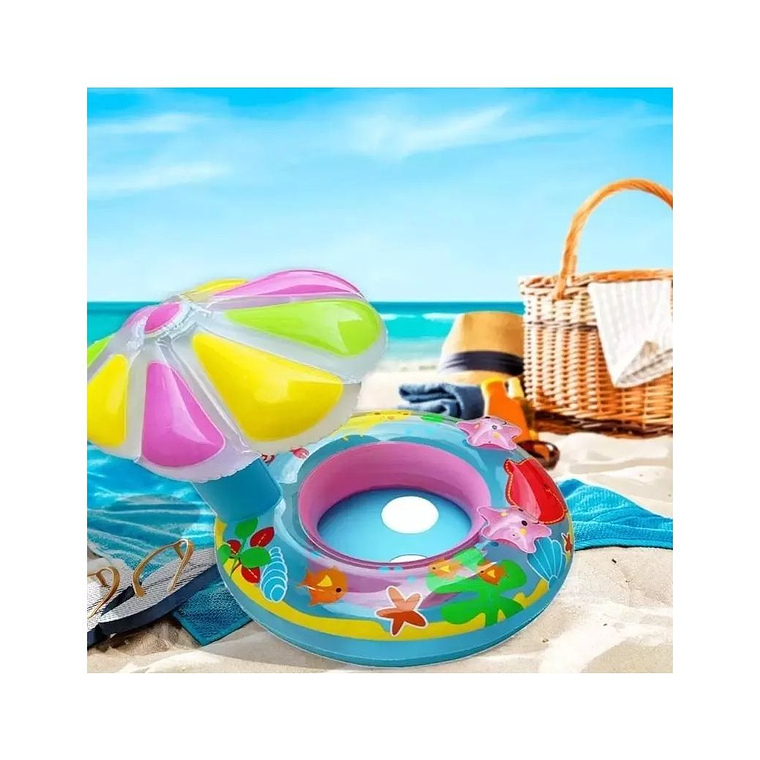Flotador Sombrilla Playa Piscina Bebé Verano 5