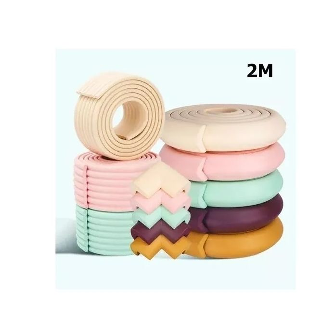 Kit Seguridad Protectores De Esquinas  Rollos Esquineros 2m 2