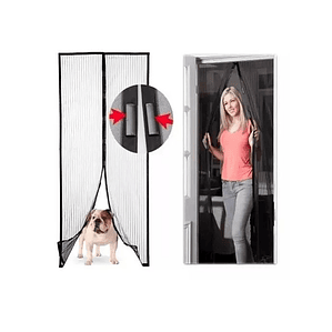 Pack 2 Cortina Mosquitera Cierre Imánes Puertas Ventanales