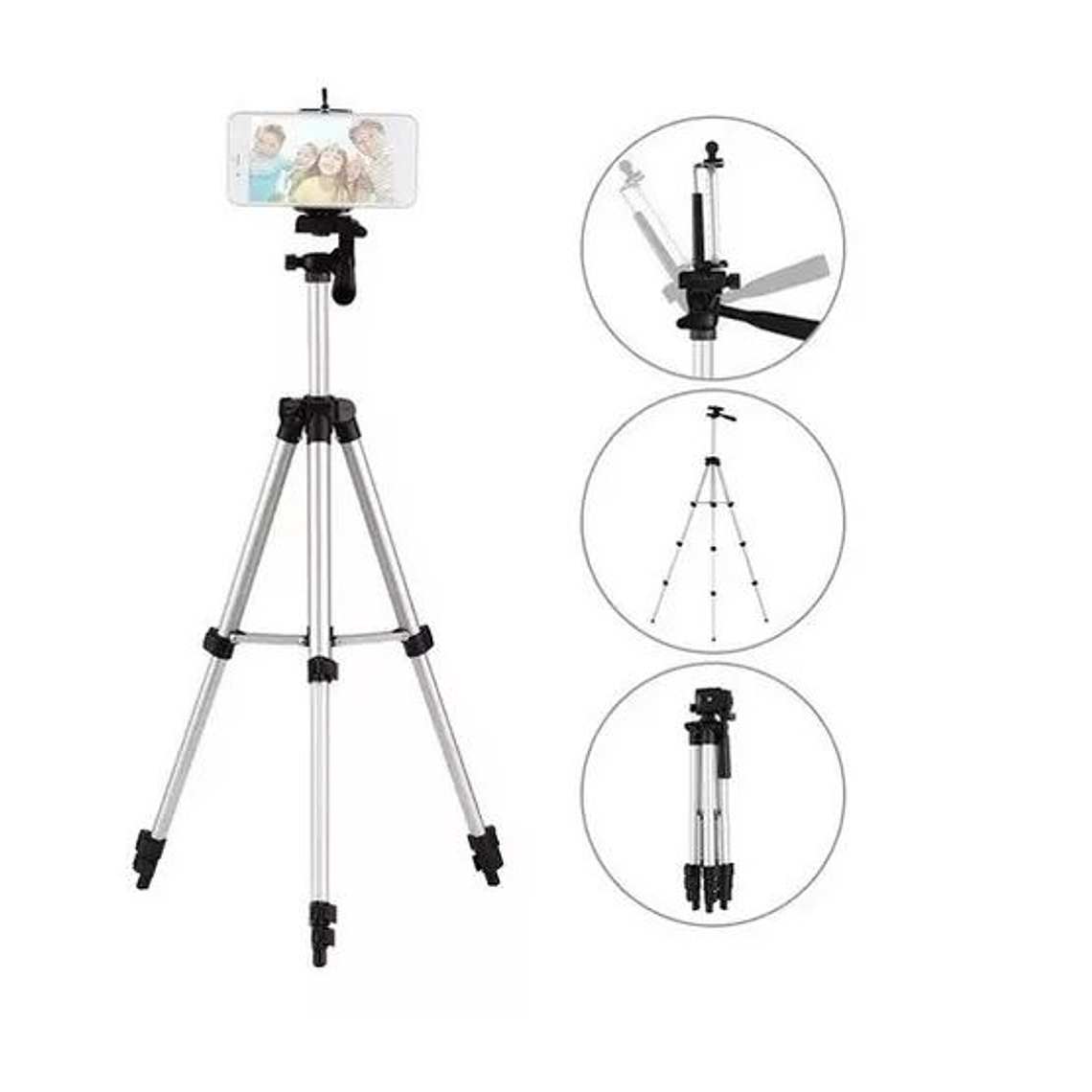 Trípode Cámara Celular Aluminio Youtube Tiktok 4