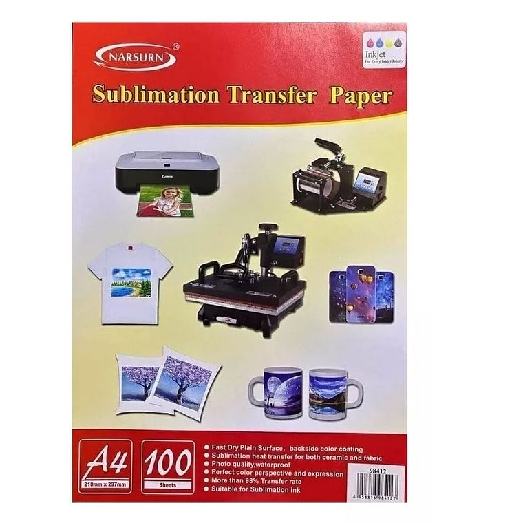 10 Hojas Papel Sublimar A4 Papel Transfer 1