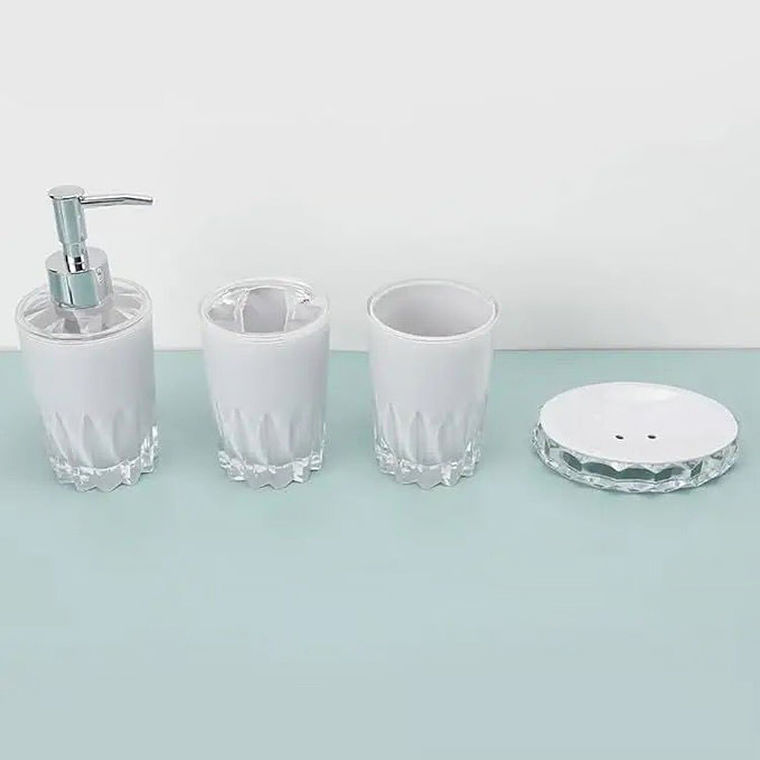 Set De Baño 4 Piezas color Blanco 3