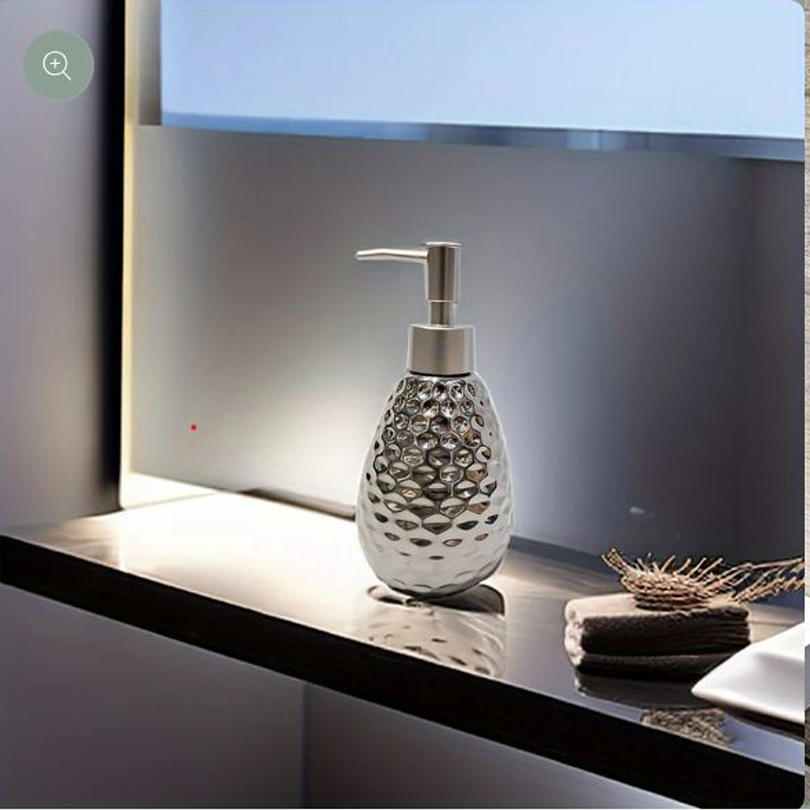 Set Juego De Baño 4 Piezas color plateado Accesorios Elegante 4