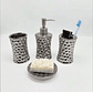 Set de baño 4 piezas Elegante de Ceramica Metalico - Miniatura 2