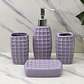Set de baño 4 Piezas Color Morado Ceramica - Miniatura 2