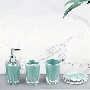 Set de Baño 4 piezas Color verde