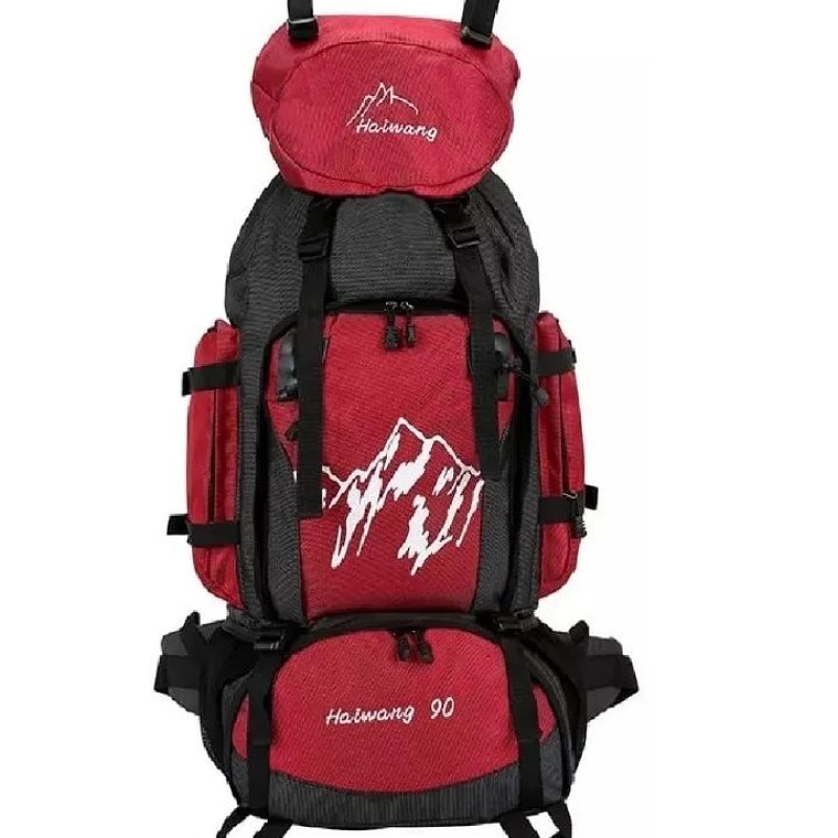 Mochilas Táctica 70litros Viajes Rojo 1