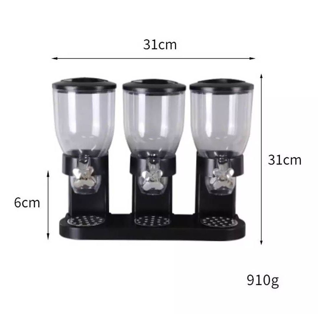 Dispensador Triple Cereal Granos Dulces Frutos Secos 4