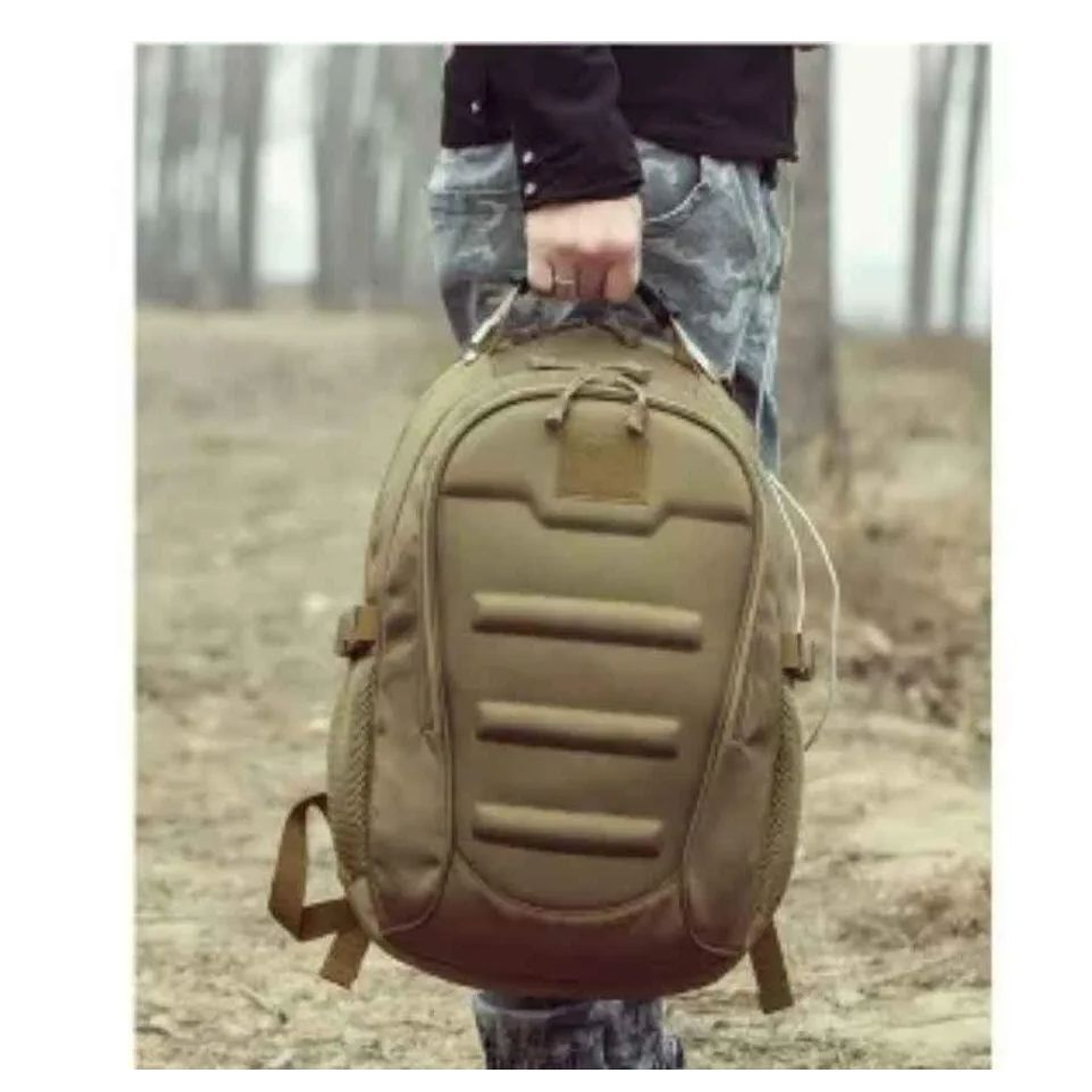 Mochila Gran Capacidad Camping Camuflaje Cafe 2