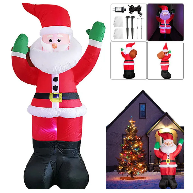 Muñeco Inflable Navidad Viejito Pascuero 1