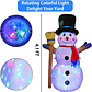 Muñeco Mono De Nieve Inflable Luces Led Decoracion Navidad Color Blanco - Miniatura 4