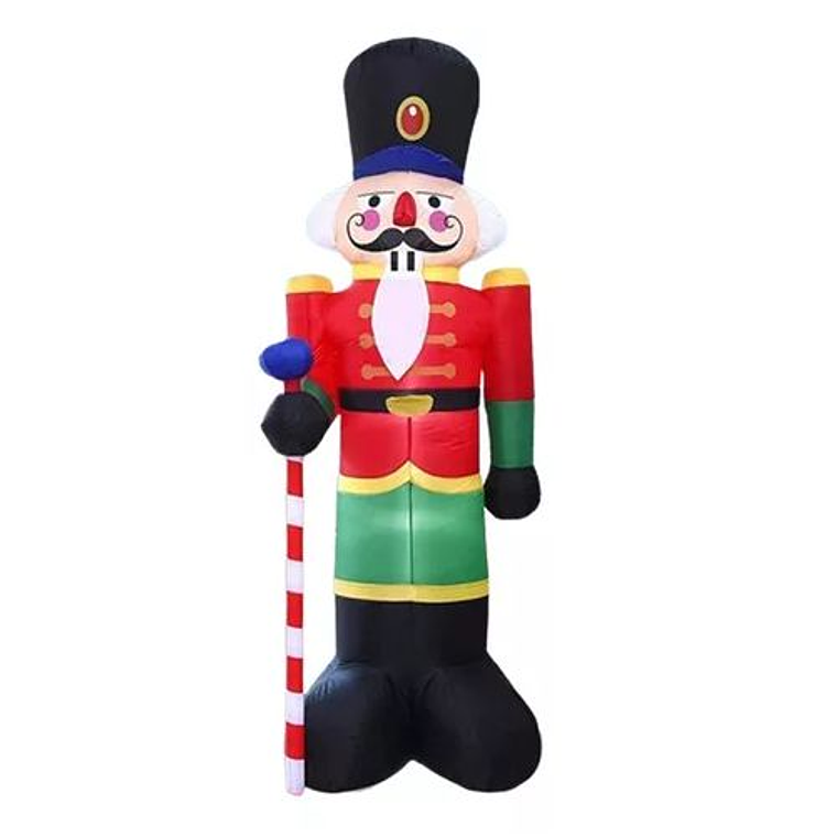 Inflable Cascanueces Navideños Exterior Decoración 240CM 3