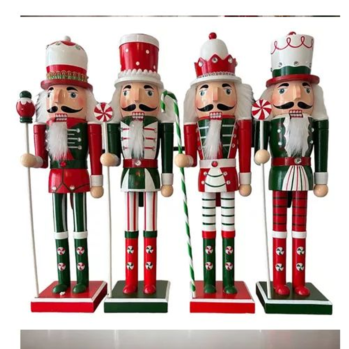 Cascanueces Navidad Soldado De Madera 40cm Adorno Navideño 1