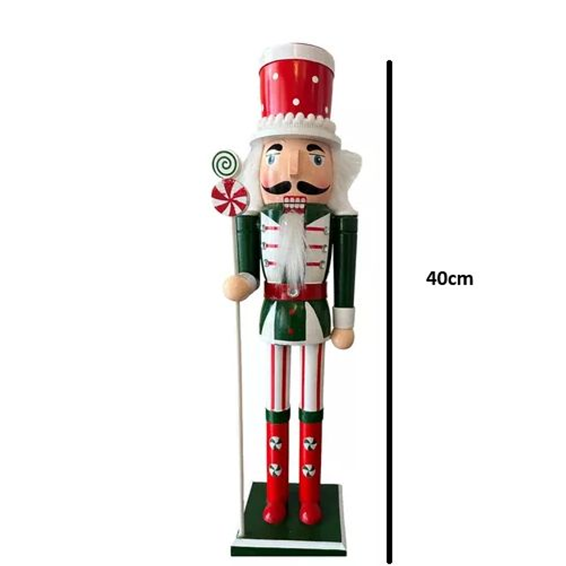 Cascanueces Navidad Soldado De Madera 40cm Adorno Navideño 2