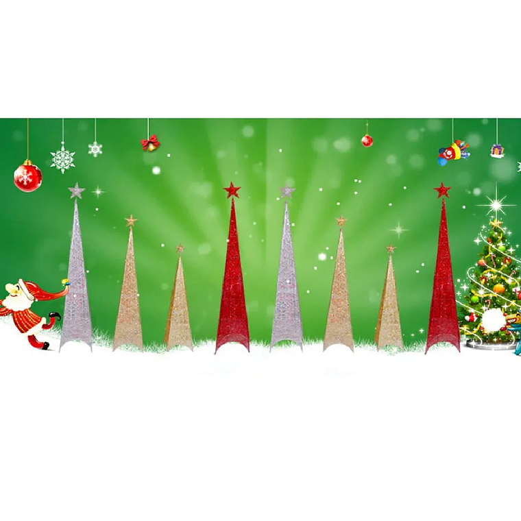Arbol Navidad Glitter 180cm Color Rojo 4