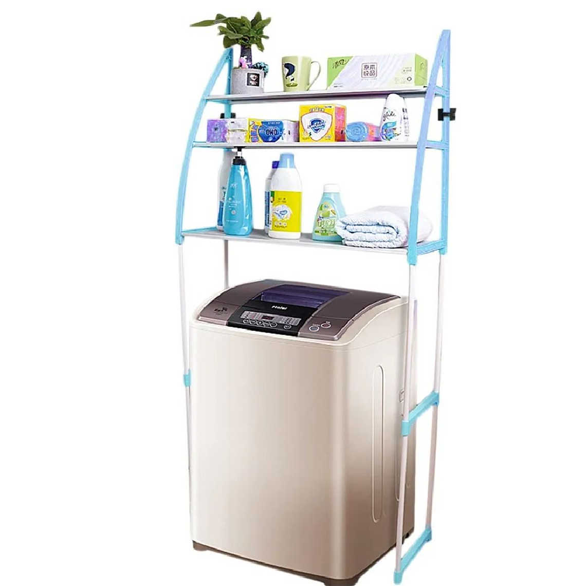 Rack Estante Organizador Lavadora 153x68 Cm Azul 1