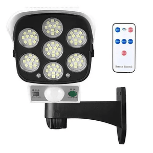 Foco Solar Tipo Camara Sensor De Movimiento + Control Remoto