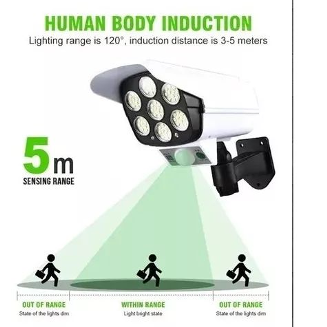 Foco Solar Tipo Camara Sensor De Movimiento + Control Remoto 2