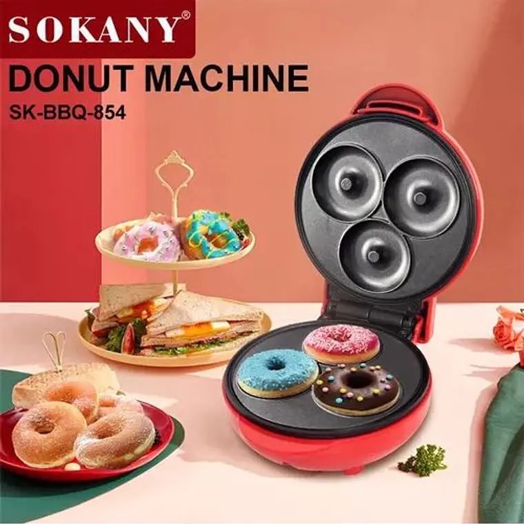 Maquina Para 3 Mini Donas Postres Donuts Antiadherente 4
