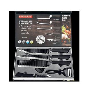 Set De 6 Cuchillos Juego Cuchillos Cocina