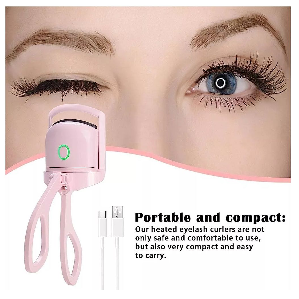 Rizador De Pestañas Eléctrico Elegante Carga Usb 1