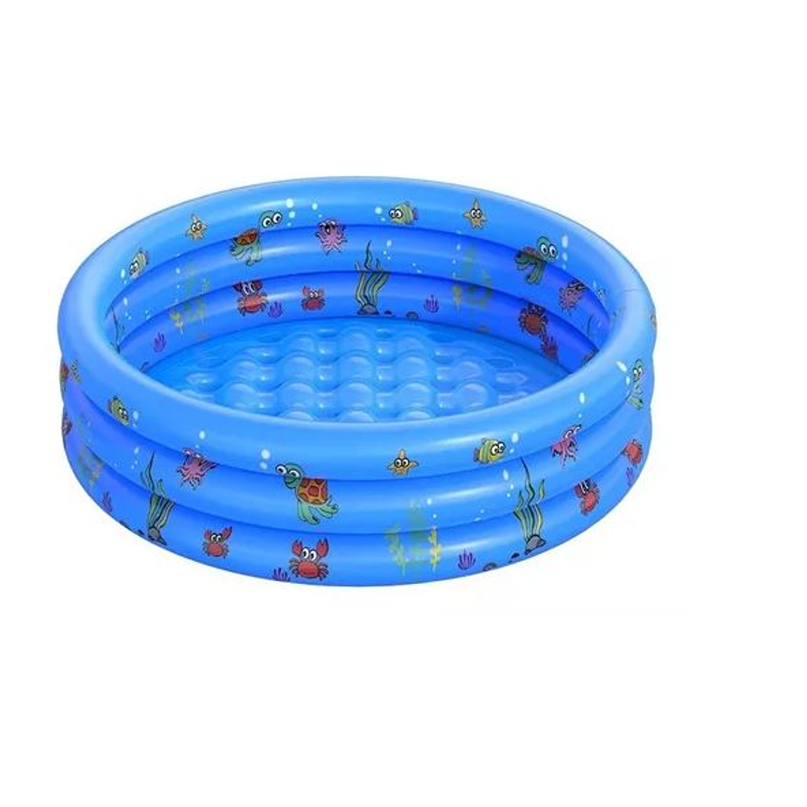 Piscina Redonda Inflable Niños Anillos Azul 2