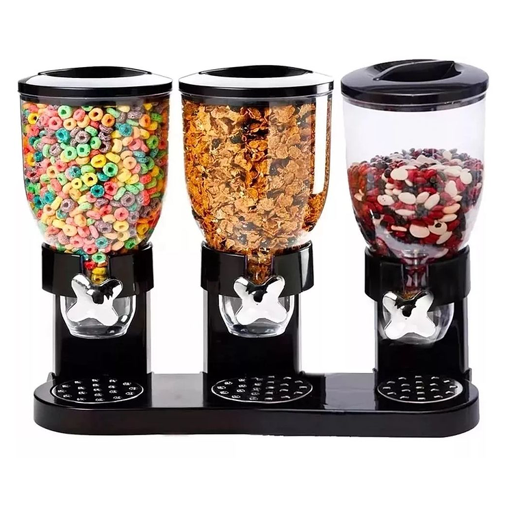 Dispensador Triple Cereal Granos Dulces Frutos Secos 1