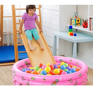 Piscina Redonda Inflable Niños Anillos Rosada