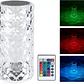 Lámpara Velador Adorno De Cristal Rosa Diamante Tactil Usb - Miniatura 2