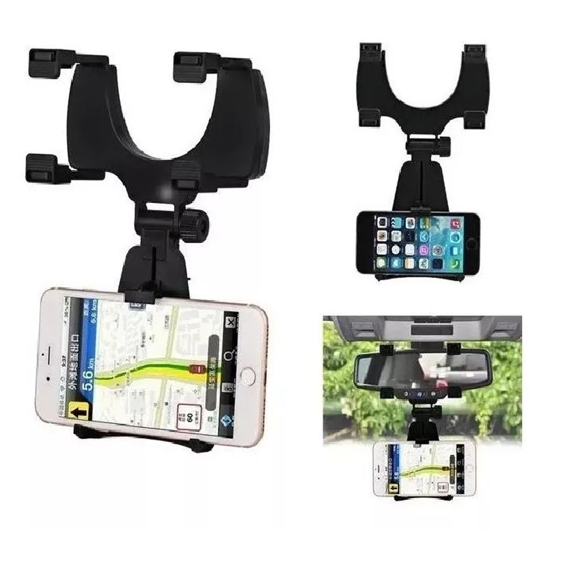 Soporte Porta Celular Para Espejo Retrovisor Universal 4