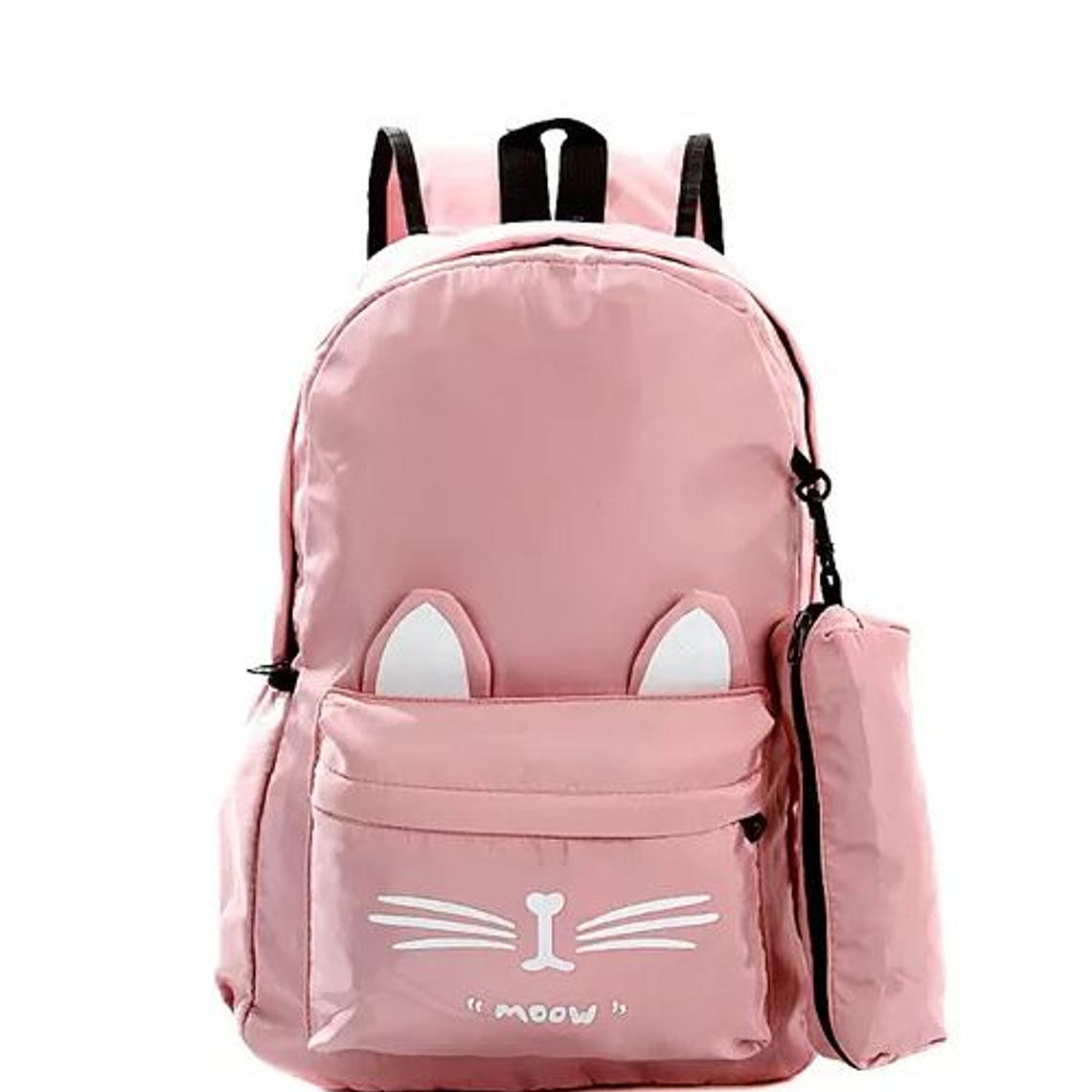 Bolso Mochila grande Rosado para mujer diseño de gatitos 2