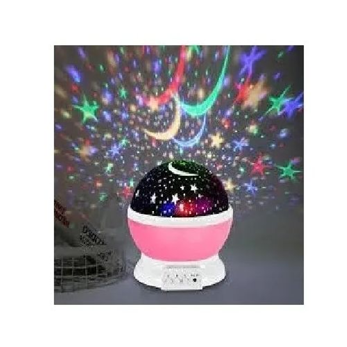 Lámpara Niños Noche Espantacucos Proyector Estrellas 3