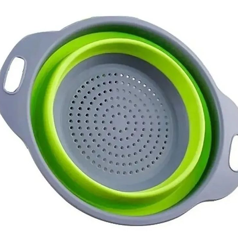 Colador Plegable Silicona 24cm Verduras Frutas 3