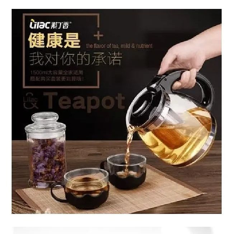 Infusor De Te Tetera De Vidrio 900 Ml 2