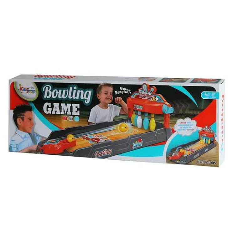 Juego De Bowling De Mesa 60 Cm Con Lanzador Clásico 1