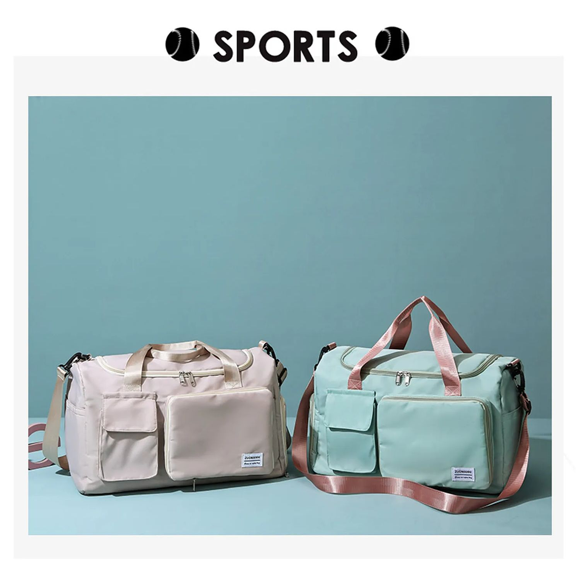 Bolso De Hombro Maleta Sports Gym Bolsa De Viaje 7