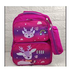 Mochila Escolar Infantil Más Estuche