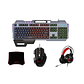 Kit Teclado + Mouse +audífonos + Mouse Pad Gamer Juegos - Miniatura 2