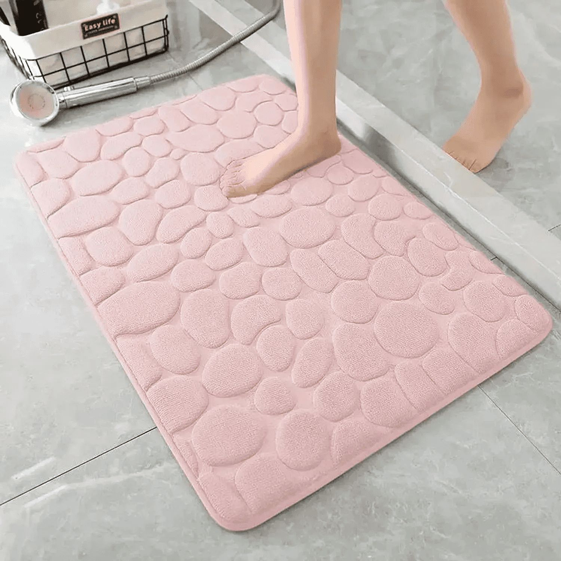Alfombra De Baño Absorbente Suave Bajada De Baño Rosa 1