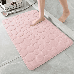 Alfombra De Baño Absorbente Suave Bajada De Baño Rosa
