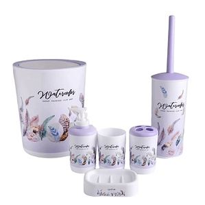 Set Juego De Baño 6 Piezas Accesorios Elegante