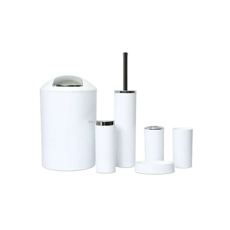 SET DE BAÑO COMBO ELEGANTE BLANCO 9 PIEZAS 3